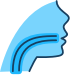 Circled mouth and throat icon highlights area on person silhouette and description of mouth -and throat-related symptoms